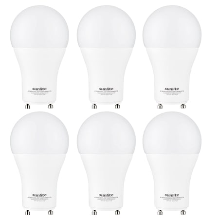 LED 10W 60W Equiv 800 Lumen GU24 Twist Lock Base Dimmable Energy Star A19 Light Bulbs 2700K, 6PK